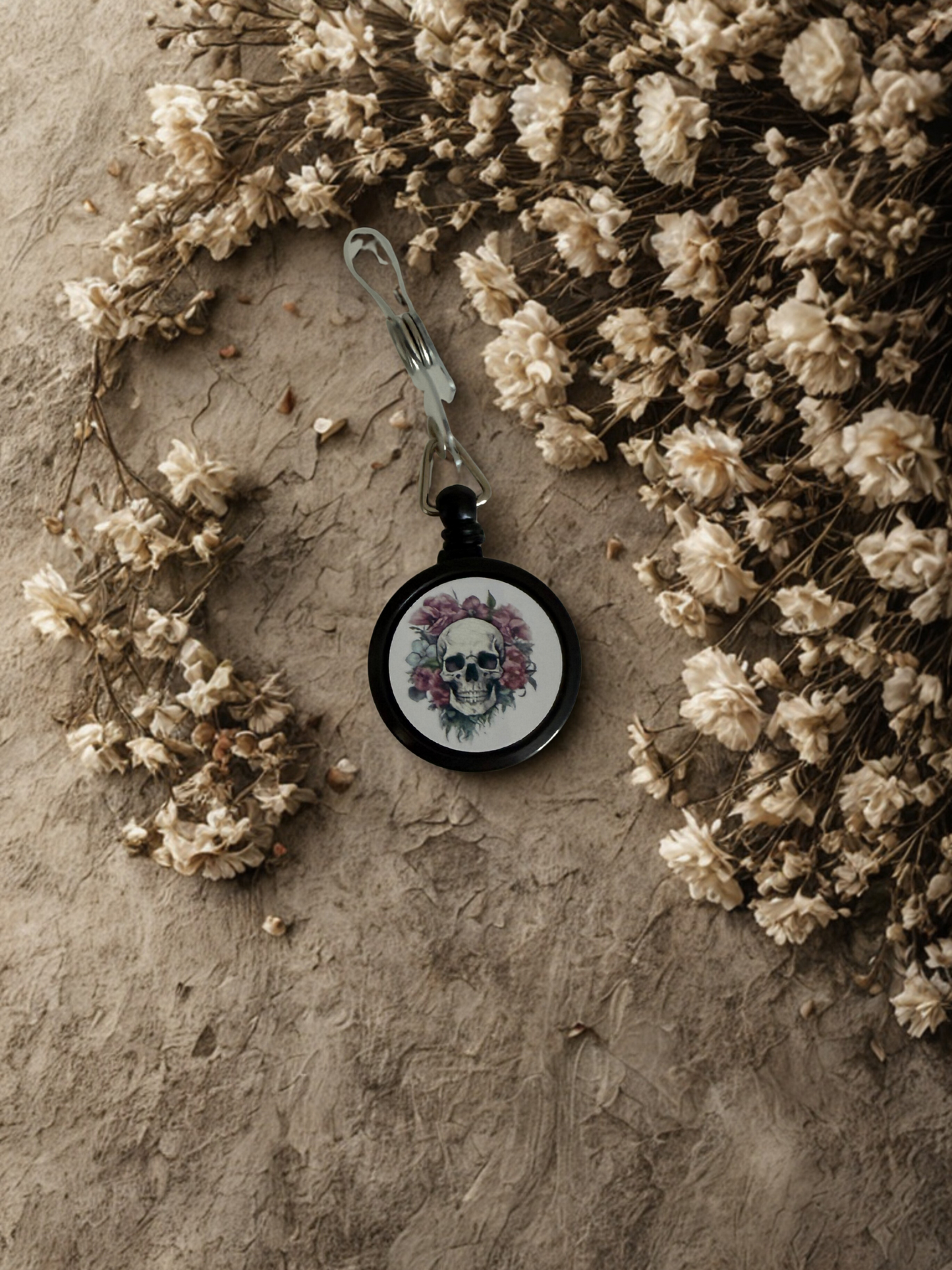 Schlüsselkarten Anhänger ausziehbar "Skully"