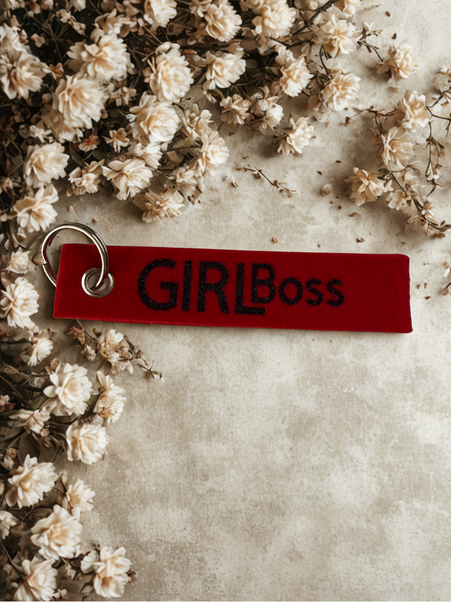 Schlüsselanhänger "GirlBoss" Filz