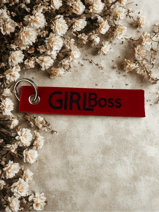 Schlüsselanhänger "GirlBoss" Filz